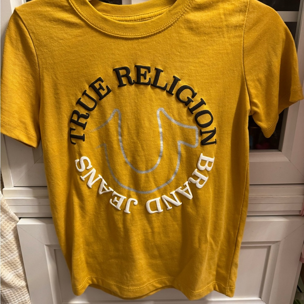 True Religion Kids' Mustard and White Tees - Picture 2 of 8